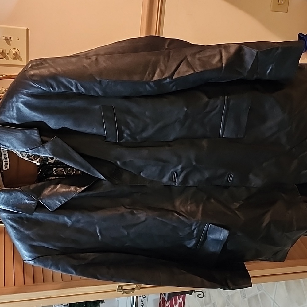 Alighieri Men's Genuine Lamb skin Leather Jacket 60 Black